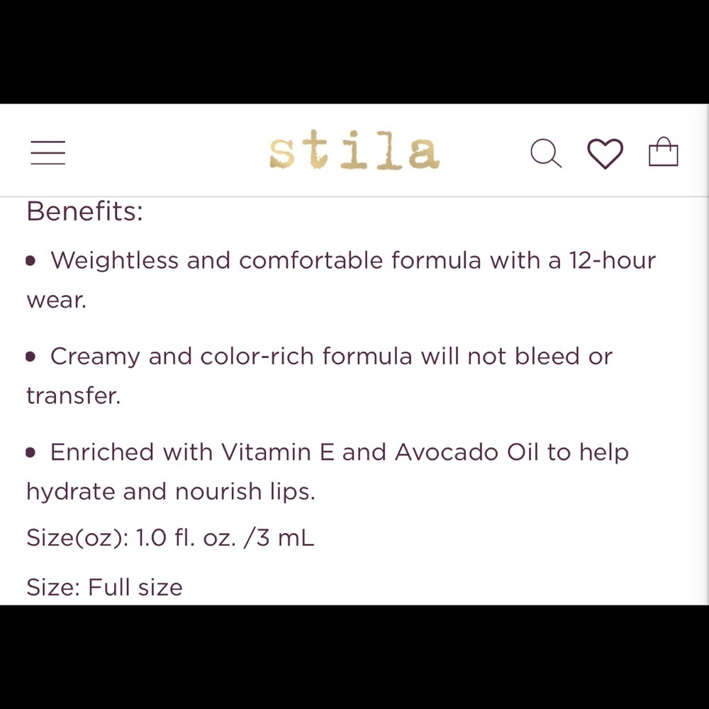 NIB Stila Stay All Day Liquid Lipstick in Angelo - Soft Peachy Nude - Full Size - Picture 3 of 4